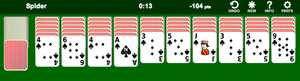 Spider Solitaire screenshot